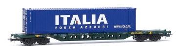 H0 I FS Containerwagen Sgns, bel., 4A, Ep.V- VI, " Italia ", etc...................................................