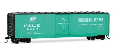 H0 US ATSF Güterwagen ged., 6467 mit Schwenkschiebetüren, ohne Dachsteg, 4A, Ep.III- VI, " hellblau, L=178mm, Klauenkupplung, etc............