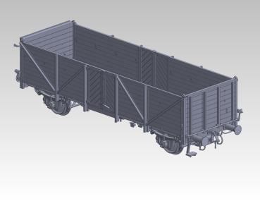 H0 CFR Güterwagen offen, Klagenfurt, 2A Ep.III, Holztür Nr.1