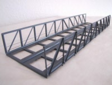 H0 V 38- 2, Vorflutbrücke, gerade, grau, 2gleisig, 38x 10,8x 4,3cm, etc...................................................................................