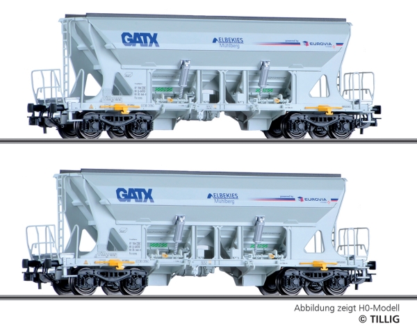 TT D PRI Selbstentladewagen-Set 2x 4A Ep.VI GATX, etc....................................................................................................