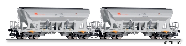 TT D PRI Güterwagen-Set zwei Selbstentladewagen 8A Eo.VI HVLE, etc............................................................................