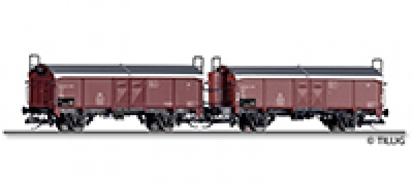 TT D DB Güterwagen-Set zwei Schiebewandwagen 2A, Ep.III, etc.......................................................................................