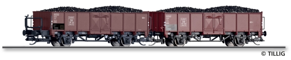 TT D DB Güterwage-Set offen 2-tlg.4A Ep.III Steinkohle-Ladung, etc....................................................................................