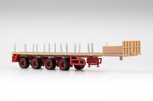 H0 D LKW Anhänger Ballast- Trailer Achsen 4, beige- rot, etc...........