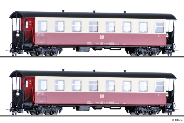 H0e D DR Personenwagen-Set 2x 4A Ep.IV