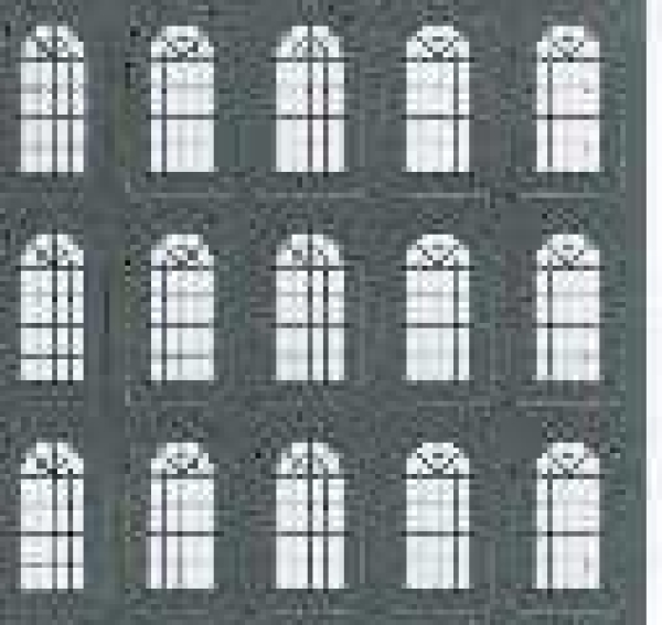 H0 Gebäudegestaltung BS Fenster- Set Industriefenster 2für DPM´s modulare Hauswände, 13x 27,5mm, etc.....................