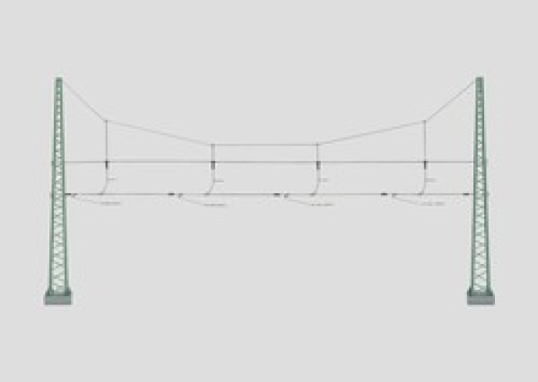 H0 Oberleitung Quertragwerk 4 Gleise