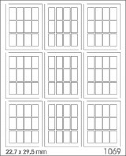 H0 Gebäudegestaltung BS Fenster- Set Industriefenster 22,7x 29,5mm Fenstermaß, etc............................................