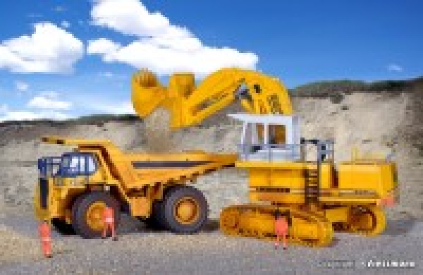 H0 LKW BS Liebherr 992 Litronic mit Hochlöffel, L=14,5 x7x 13cm, etc.....................................................................