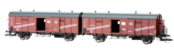 TT D DRG Güterwagen ged. Einheit Leig, 2x, 2A, braun, Ep.II, zugerüstet, etc..............................
