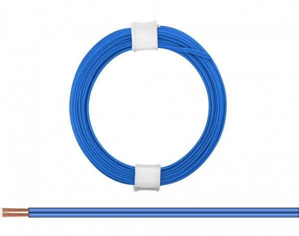 Litze  Zwillingslitze 2x 0,08mm² Ring 5m, blau/ blau, etc...............................................................................