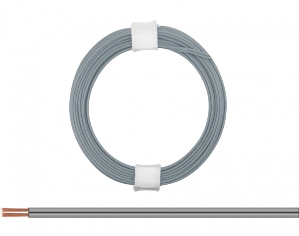 Litze  Zwillingslitze 2x 0,08mm² Ring 5m, grau/ grau, etc..............................................................................