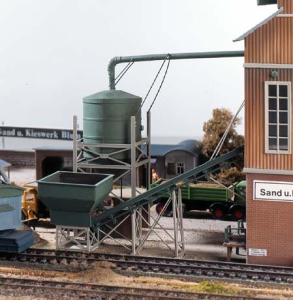 H0 Industriegebäude Sand Silo Sandförderung