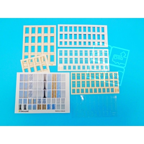 H0 Zubehör BS Fenster- Set klein weiss, etc.....................................................