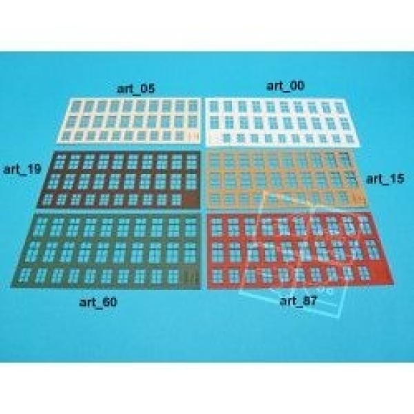 H0 Zubehör BS Fenster- Set gross dunkel braun, etc.........................................................