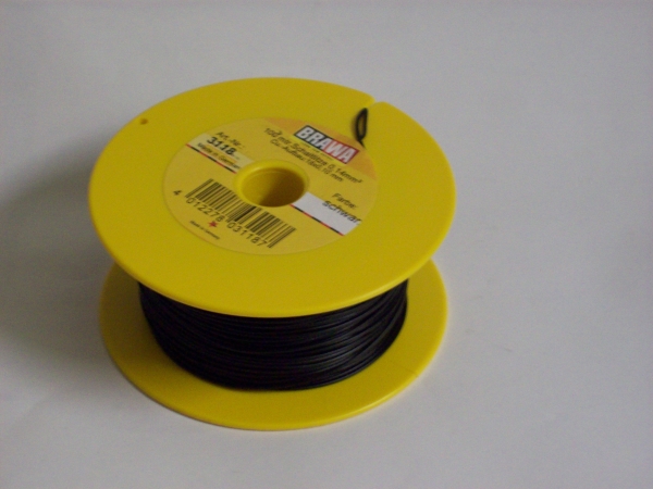 elektro Litze, 0,14mm², 100m, Ring, 3A, schwarz