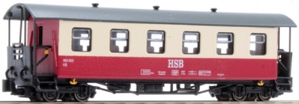 Nm D HSB Reko- Personenwagen, 4A. Ep.VI, rot- beige, L= 78mm, Fenster 6, etc................................................................