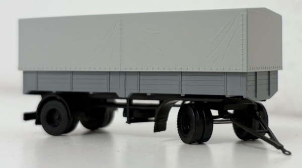 TT D DDR LKW Anhänger HL120/ 02 Wiewald, 2A , mit Plane, fernblau, etc..................................................