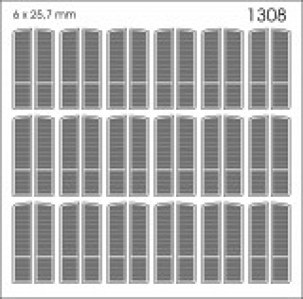 H0 Gebäude BS Fensterläden, für 18 Fenster, 6x 25,7mm, D= 1mm, Flügel links und Flügel rechts, etc....................................................................