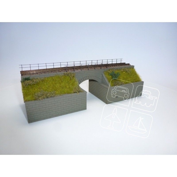 H0 Geländegestaltung Brücke eingl., 97x 293x 79mm