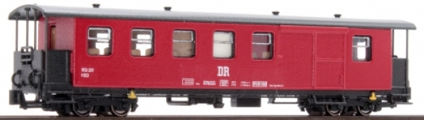 Nm D DR Reko- Gepäckwagen 4A. Ep.V, rot, L= 91mm, Fenster 6, etc................................................................