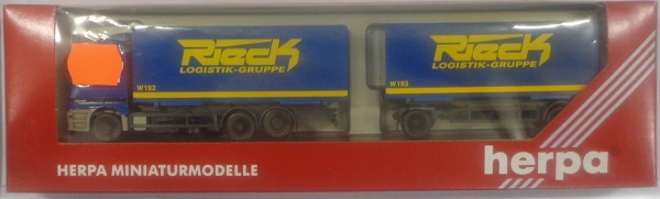 H0 LKW MB Wechselkofferzug+ Hänger, " Rieck Logistik Gruppe ", W 192- W 193, etc......................................