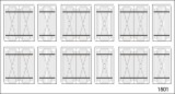 H0 Gebäude BS Schuppentüren, Doppeltüren 20x 25mm, Einzeltüren 11x 25mm, D= 0,3mm, etc.......................................................