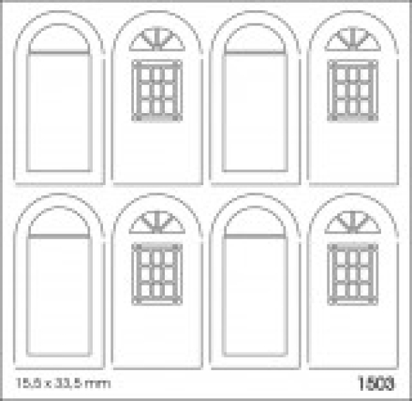 H0 Gebäude BS Haustüren St.4x, 16,5x 34mm, D= 0,3mm, etc..............................................................