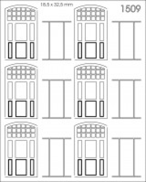 H0 Gebäude BS Haustüren St.6x, 18,5x 32,5mm, D= 0,3mm, etc.......................................................