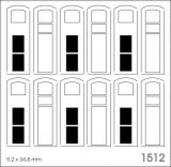 H0 Gebäude BS Haustüren St.6x, 9,2x 34,5mm, D= 0,3mm, etc...............................................................