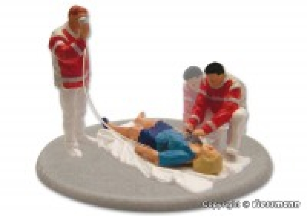 H0 eMotion Figur Rettungssanitäter im Einsatz, bewegt, etc..................................................
