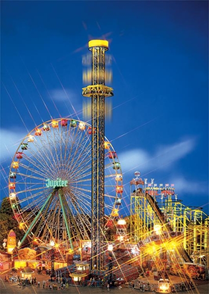 H0 Geländegestaltung BS Kirmes Fahrgeschäft Freifall Turm, Ep.V, 215x 250x 685mm, etc...........................................................