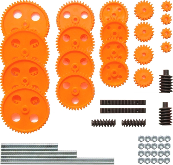 elektro Zahnradsortiment  Bohrung 4mm  je 4 Räder 2 Schnecke 2 Zahnstang, etc.........................................................................................................