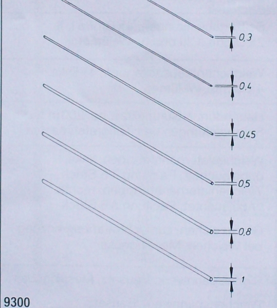 Ausstattung BS MS KS Messingdraht, halb- hart- gerade- gerichtet-   0,4mm- St.10x