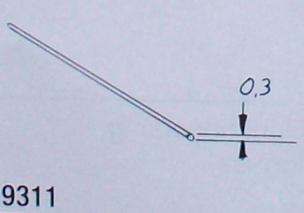 Ausstattung BS NS Neusilberdraht, halb- hart, gerade, gerichtet, D=0,3mm,  St.10x