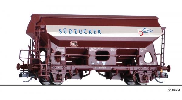 TT D DB Schwenkdachwagen Tds,  2A,  Ep.IV, " Südzucker ", etc..........................................................................................