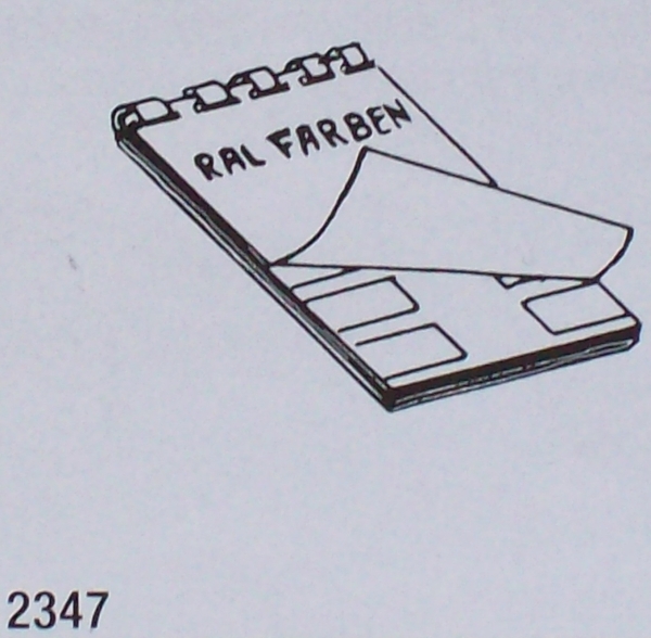 RAL Karte des Farbregisters 840 HR F14 Sicherheits-. und Verkehrsfarbe, etc.........................................................................