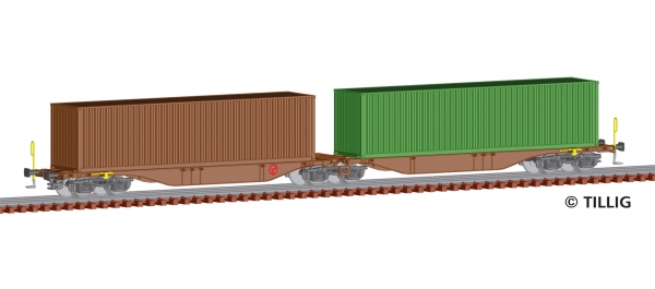 TT CZ CD Containertragwagen bel. 6A Ep.V, etc...................................................................................................................