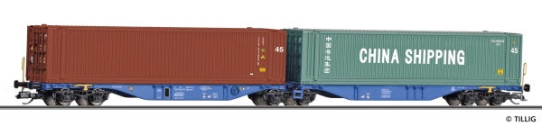 TT D PRI Containertragwagen 12A Ep.VI ACTS beladen mit 2 Containern, etc.....................................................................