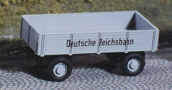 H0 LKW BS MS WM LKW Anhänger 2A, mit Pritsche