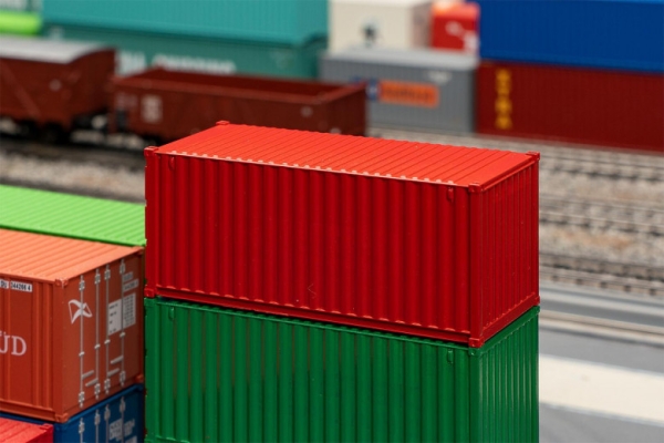 H0 Ausstattung BS Container 20", rot, Ep.IV, 69x 28x 30mm, etc.......................................................................................