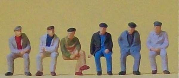 H0 Figur Sitzende Arbeiter