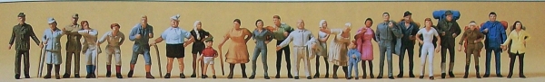 H0 Figur Spaziergänger Wanderer 24x etc................................................................................................