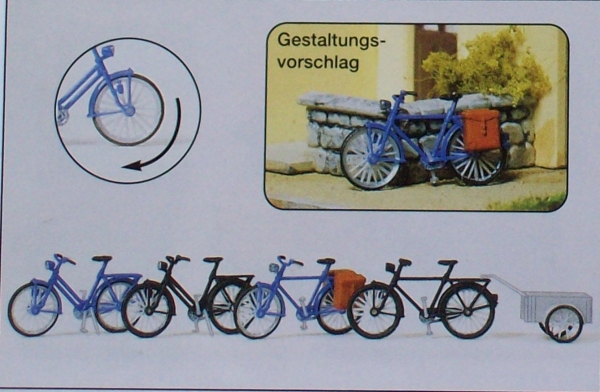 H0 Ausschmückung BS Fahrräder Fahradanhänger etc.......................................................................................................