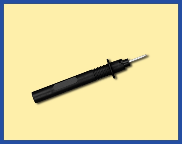 elektro Klemmen Prüfspitzen Stift Testspitze schwarz, Anschlussbuchse 4mm, Länge 115mm, 36A, etc...................................................................