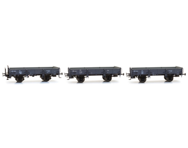 H0 NL NS Niederbordwagen- Set 3x, 172384, 172443, 172473, 2A, Ep.IV, BW Maarn, etc..........................................