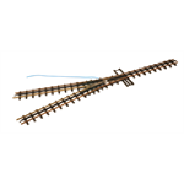 H0n3z Schienen Y- Weiche für Zahnradbahn, rechts, Abzweig 15,3°, R= Kurve 353mm, Weichenzungen stromleitend, etc.................