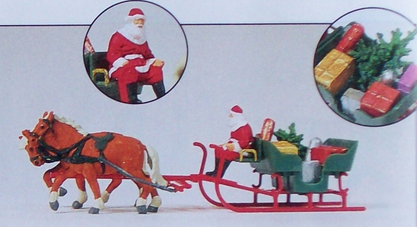 H0 Ausschmückung Schlitten Weihnachtsmann etc.......................................................................................................................................................................