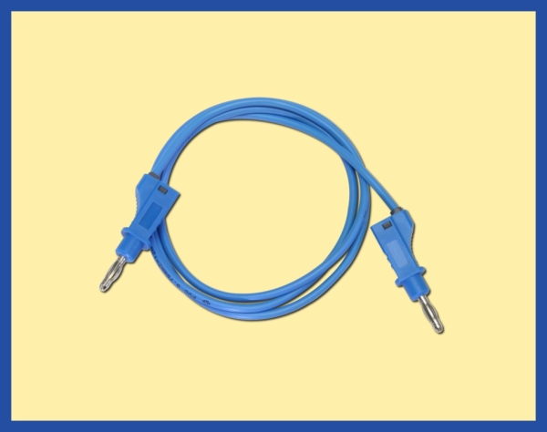 elektro Messkabel Zubehör Meßleitung 1m, Bananenstecker mit Lamellenkontakt 4mm, 0,75mm², stapelbar, blau, etc.................................................................................